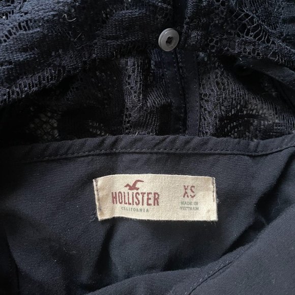 HOLLISTER Navy Lace Skater Dress - Size XS - Picture 5 of 5